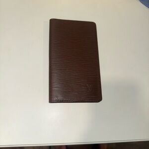 Louis Vuitton epi leather long wallet in dark brown